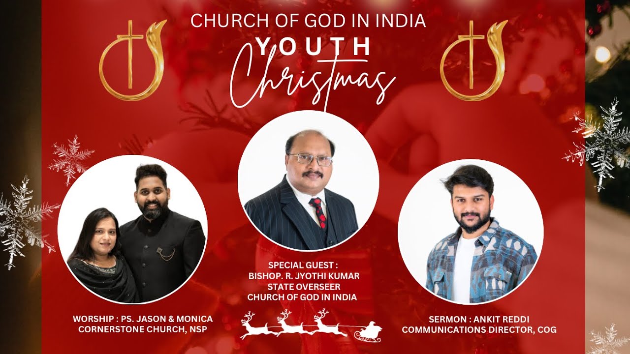 🔴🅻🅸🆅🅴 | YOUTH CHRISTMAS | CHURCH OF GOD IN INDIA || KAKINADA | ANKIT REDDI | MONICA & JASON