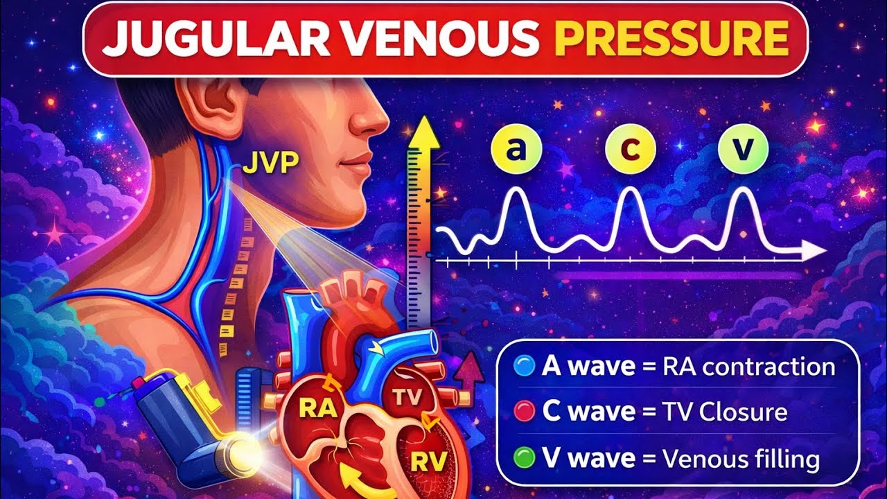Jugular Venous Pressure (JVP) Explained Clearly | NEET PG | INICET | MBBS