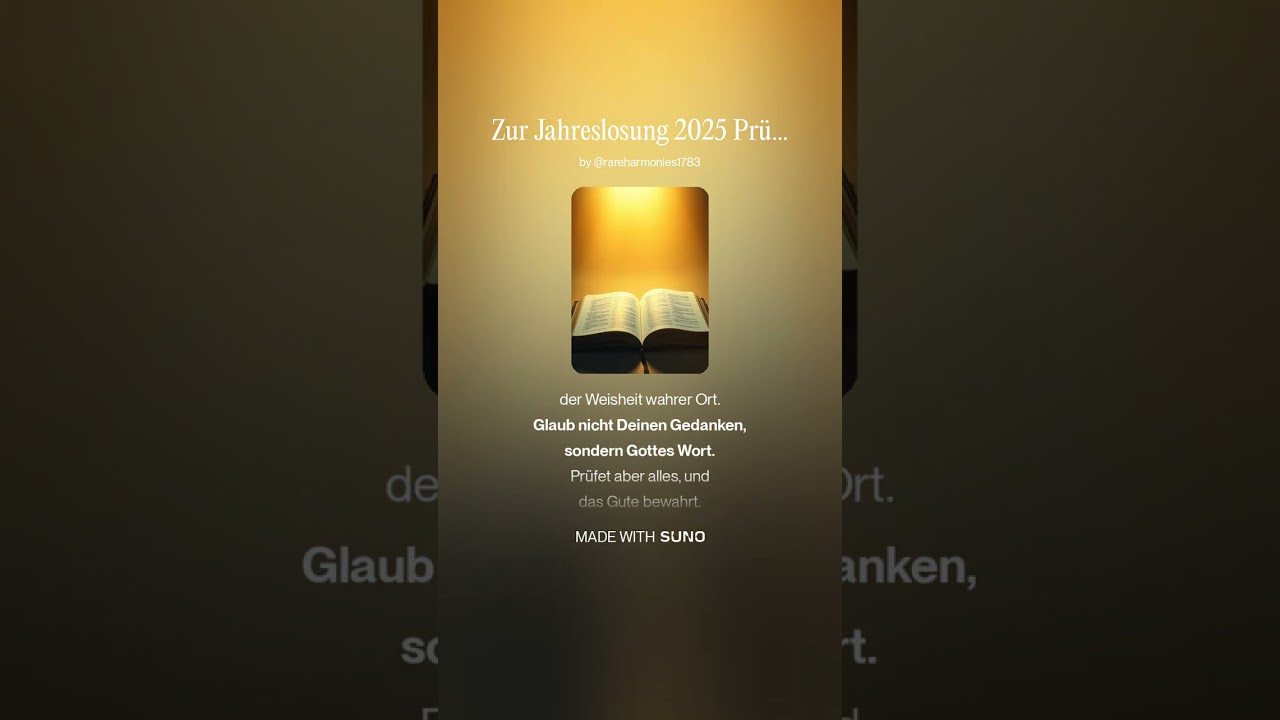 Zur Jahreslosung 2025 Prüft aber alles und das Gute behaltet