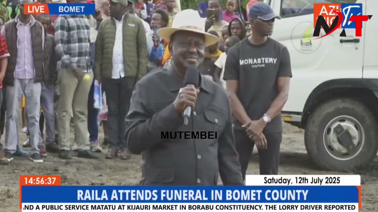 SILENCE IN BOMET BURIAL AS RAILA ODINGA DELIVERS POWERFUL SPEECH AND RESPONDS TO GACHAGUA!!