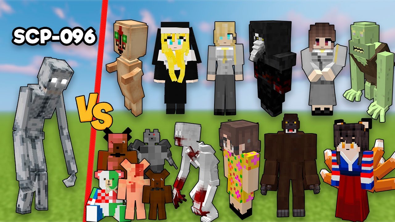 SCP-096 vs ALL SCP / Scp-096 vs Scp Foundation mobs in Minecraft.
