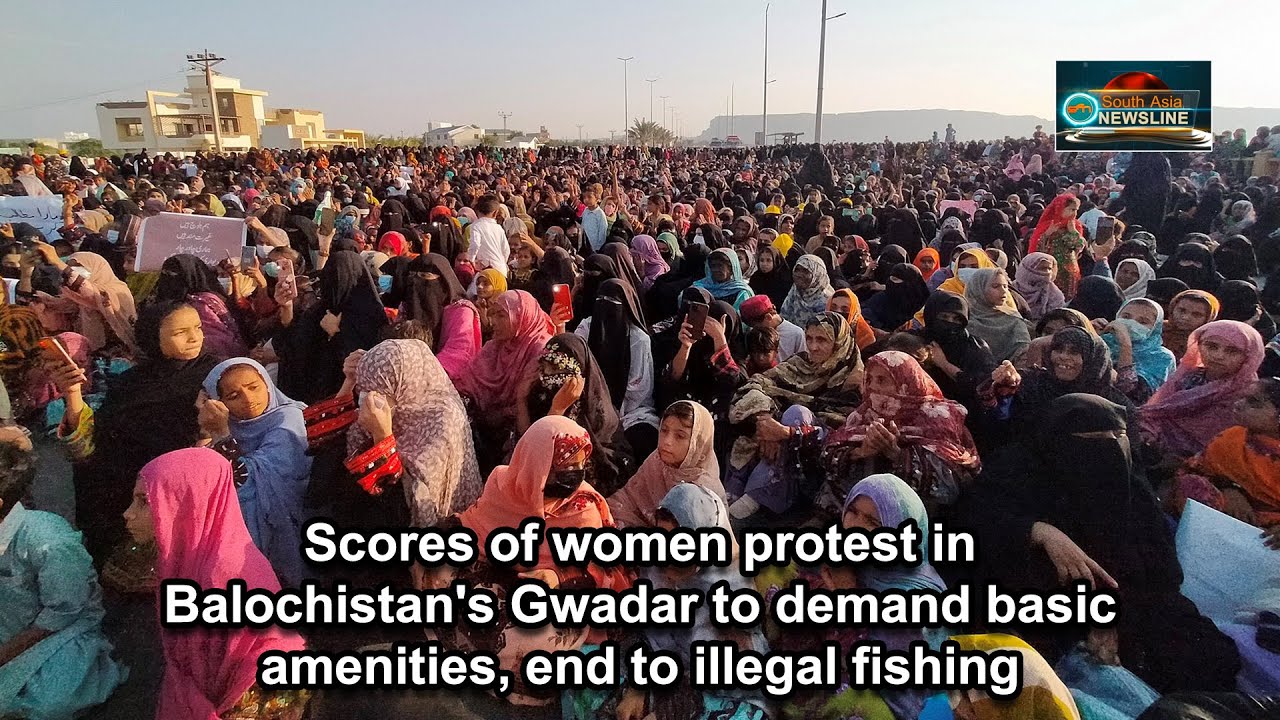 Scores of women protest in Balochistan's Gwadar to demand basic amenities, end to illegal fishing