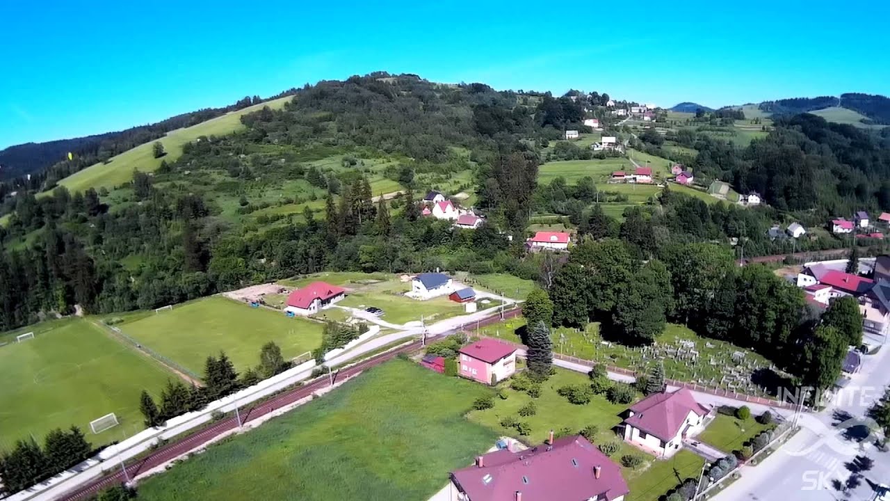 Rycerka Górna i przygraniczne rejony Słowacji z lotu ptaka.