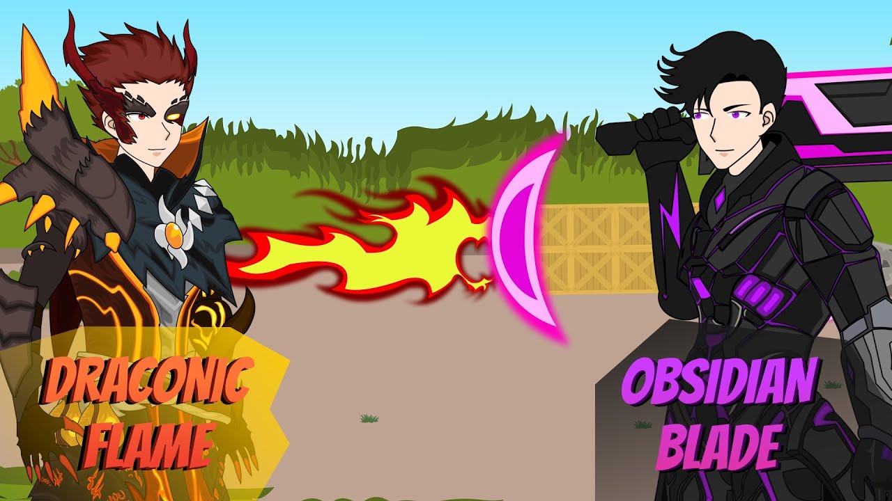 MOBILE LEGENDS ANIMATION | SKIN EPIC VALIR DRACONIC FLAME VS SKIN LEGEND ALUCARD OBSIDAN BLADE
