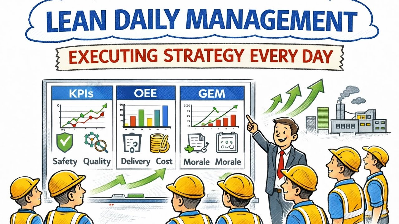Lean Daily Management (LDM) Explained | Executing Strategy Every Day on the Shopfloor