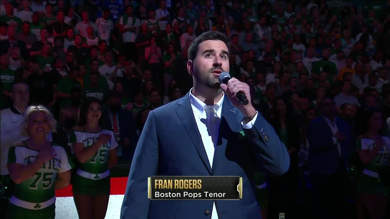 Fran Rogers of Boston Pops performs the National Anthem before Game 6 🇺🇸