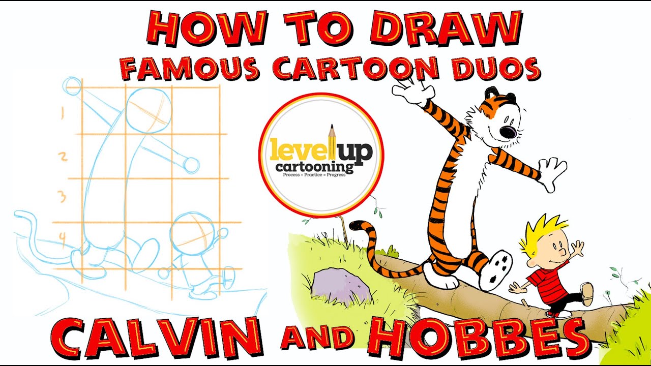 Step by Step Comic Strip Calvin and Hobbes Drawing Lesson