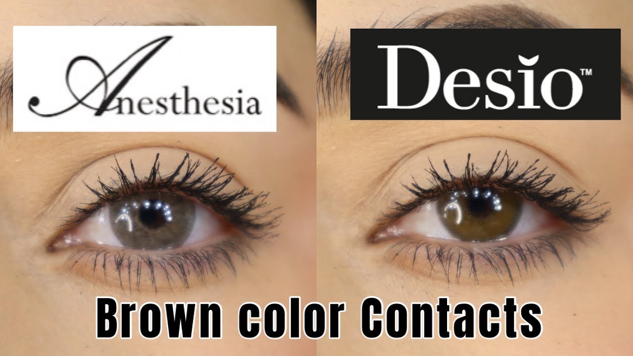 The Most Realistic Brown Color contact lens for Dark eyes! Desio Deep Brown, Anesthesia addict Terra