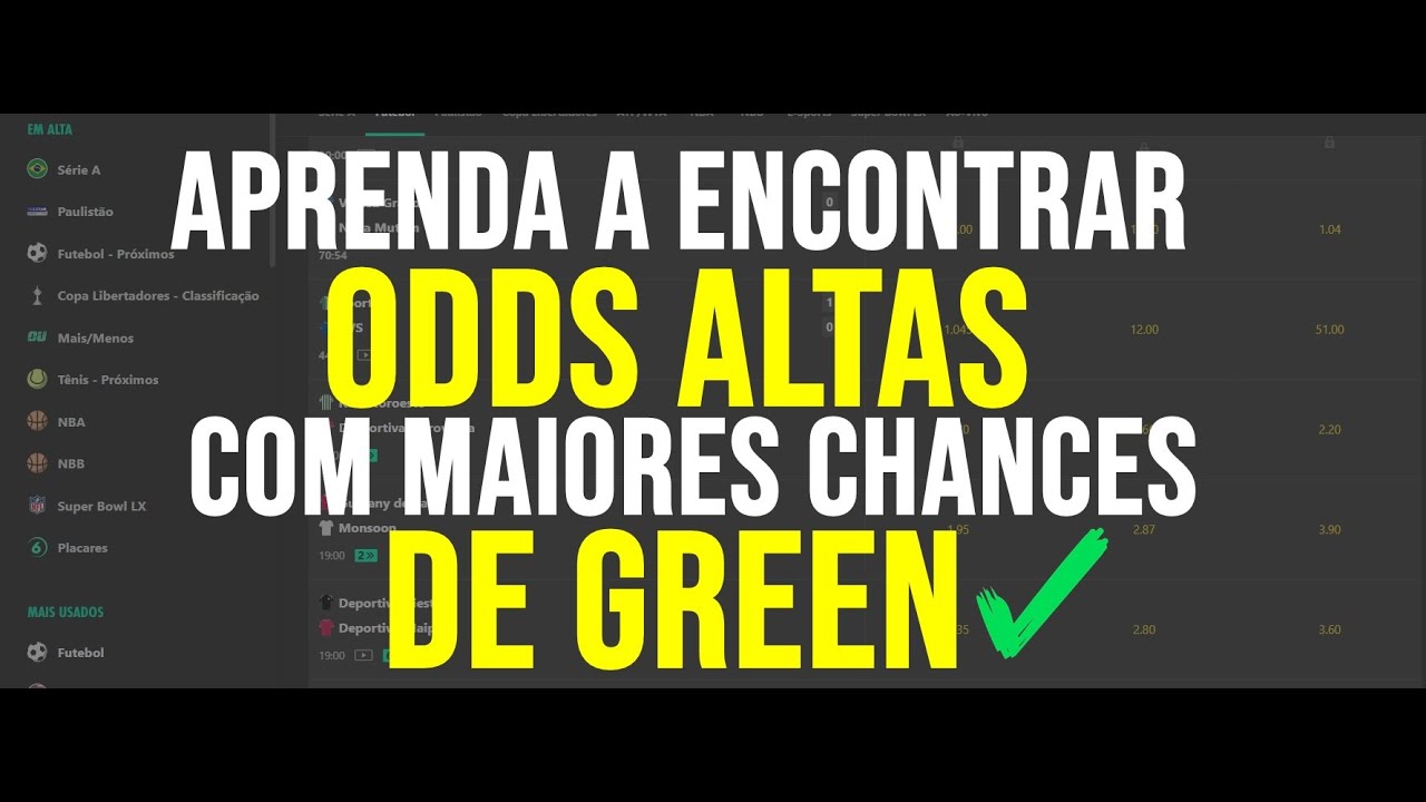 APRENDA a encontrar ODDS ALTAS com MAIOR chance de GREEN!