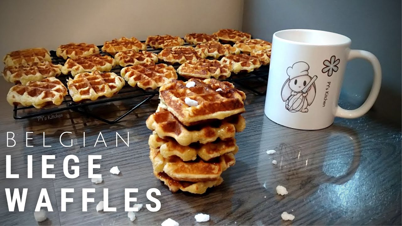 Homemade Belgian Waffles - Liege Waffle