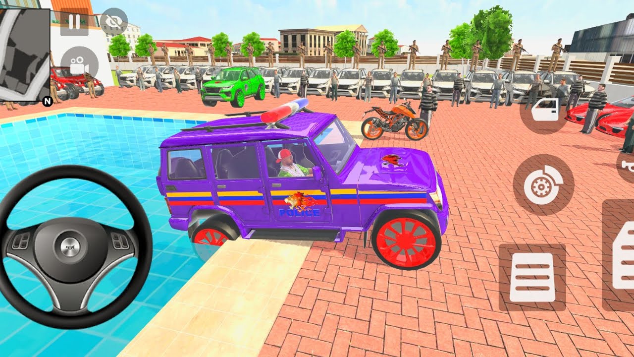 🚀Police Car Game: Franklin Order 😱In Indian Foutuner And bike 🥳drives A Police SUV Game🦁💥