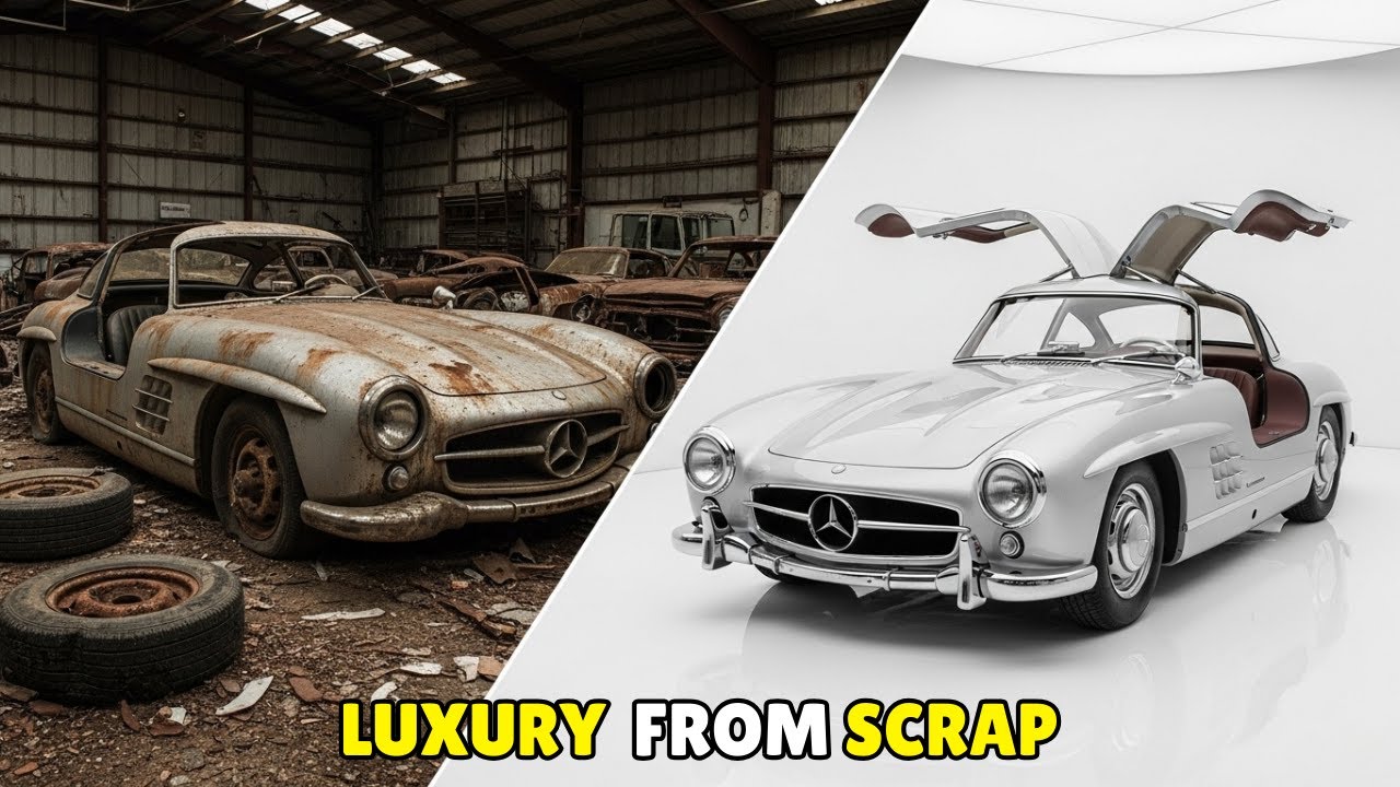 ASMR Full Restoration of Abandoned Mercedes-Benz 300SL Gullwing (1955)  Satisfying Rebuild