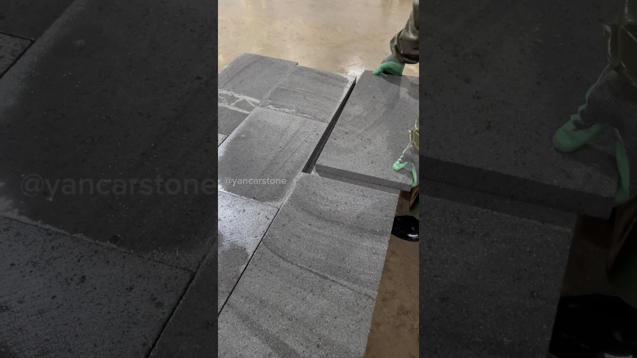 Basalt Rock Cutting Process #yancarstone #basalt #rock #shorts