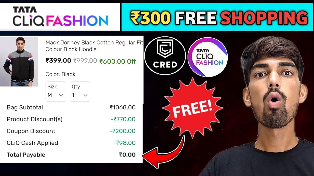 Tata cliq free shopping tricks 🔥 | Cred app tata cliq voucher | Tatacliq app free shopping new offer