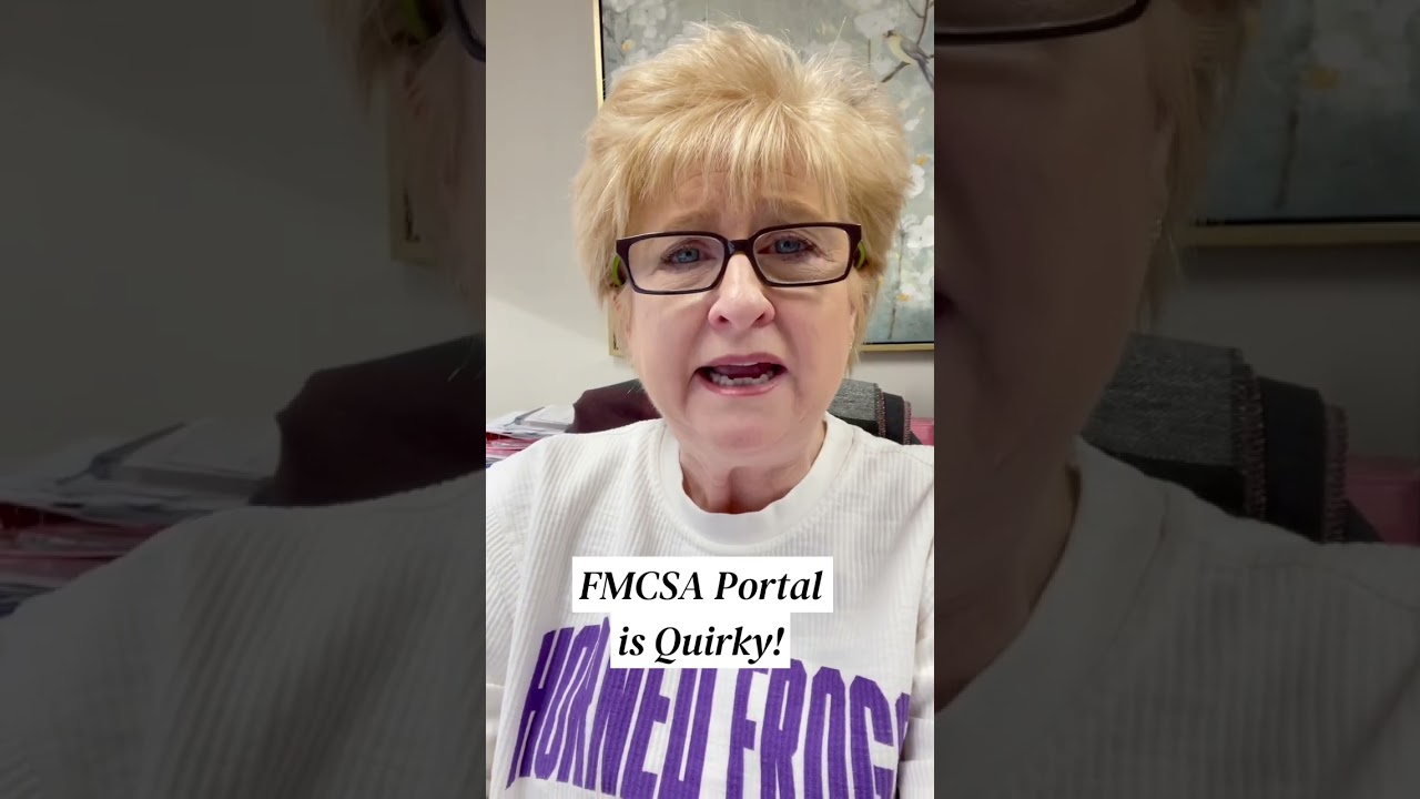 FMCSA portal info is quirky!
