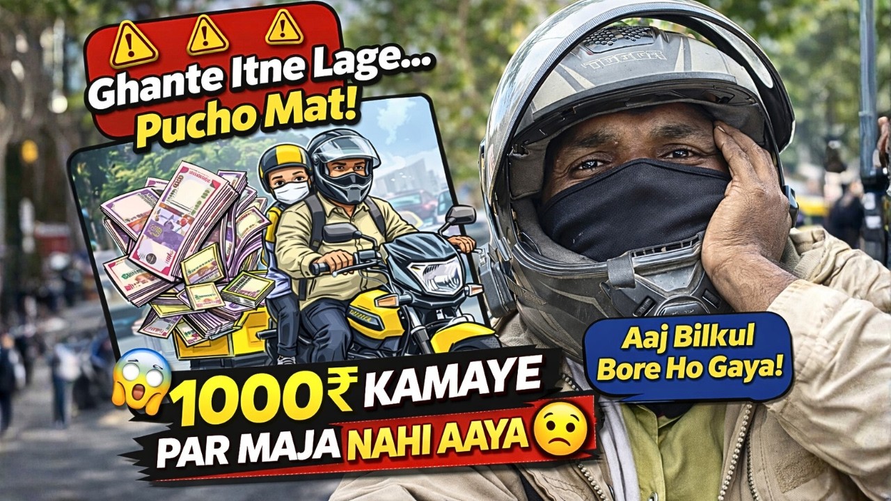 1000₹ Kamane Ke Liye Kitne Ghante Lage… Pucho Mat 😓 #uber_bike_texi #parcel #rapidocaptain