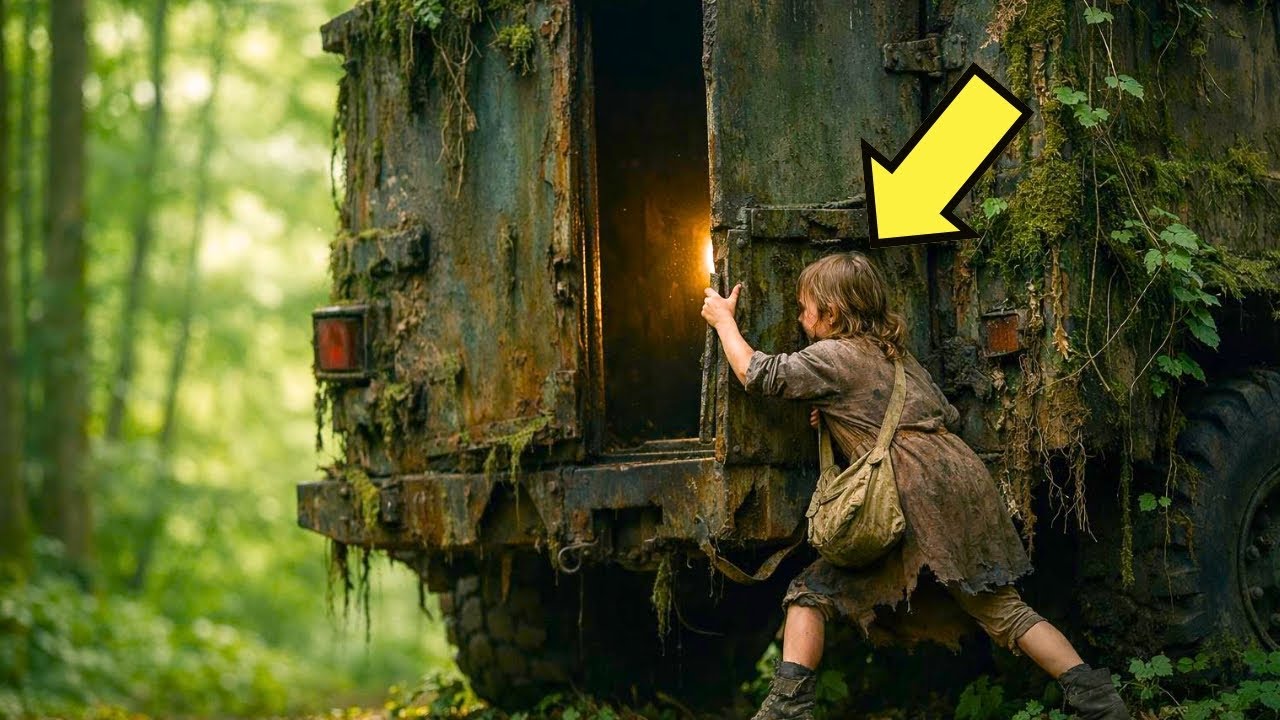 NIÑA HUÉRFANA ENCUENTRA CAMIÓN MILITAR ABANDONADO… Y EL SECRETO ESCONDIDO AHÍ CAMBIA SU VIDA