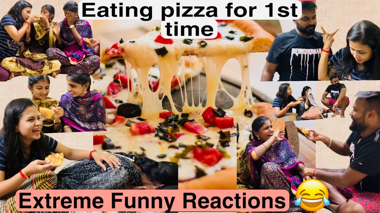 Villagers eating Pizza for first time | Laugh Riot 😂 Hussain Manimegalai