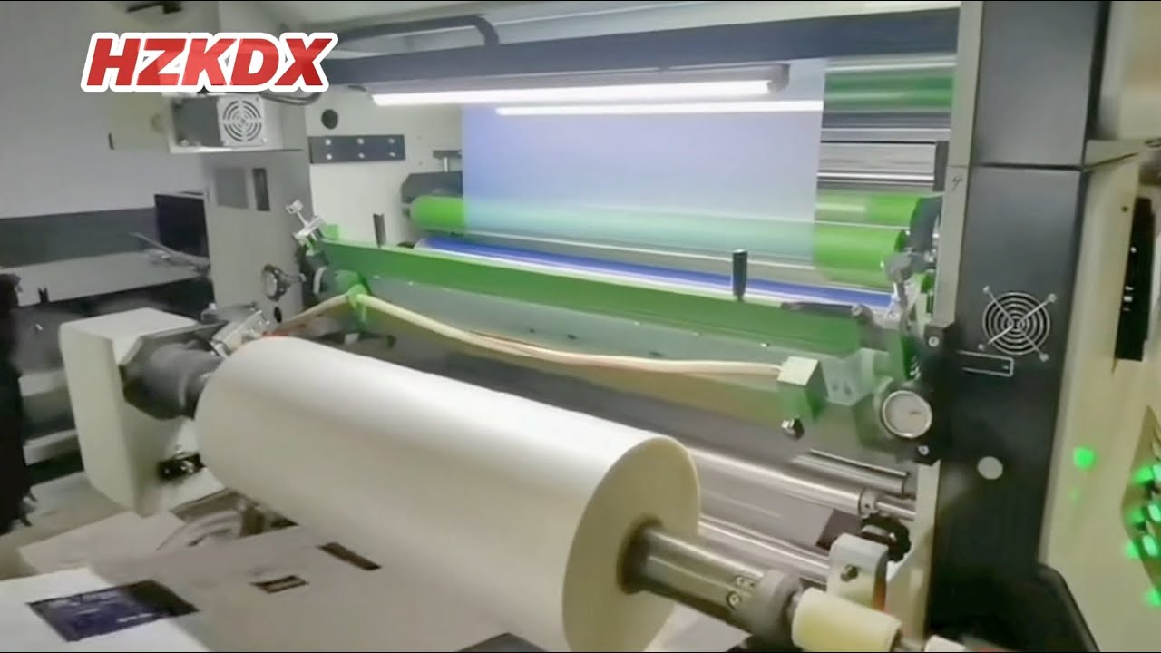 Matte film lamination for packaging. Italian hot knife, druckveredelung folienkaschieren kaschierung