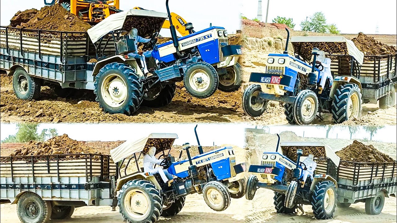 छोटा पैक बड़ा धमाका Swaraj 735 XT full loding trolley in the full power in the Stant video #swaraj