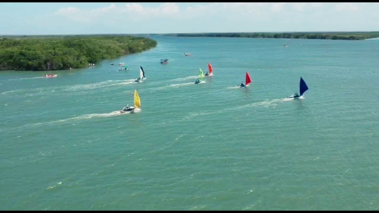 Largada da Regata de Canoas de Chaval 2019