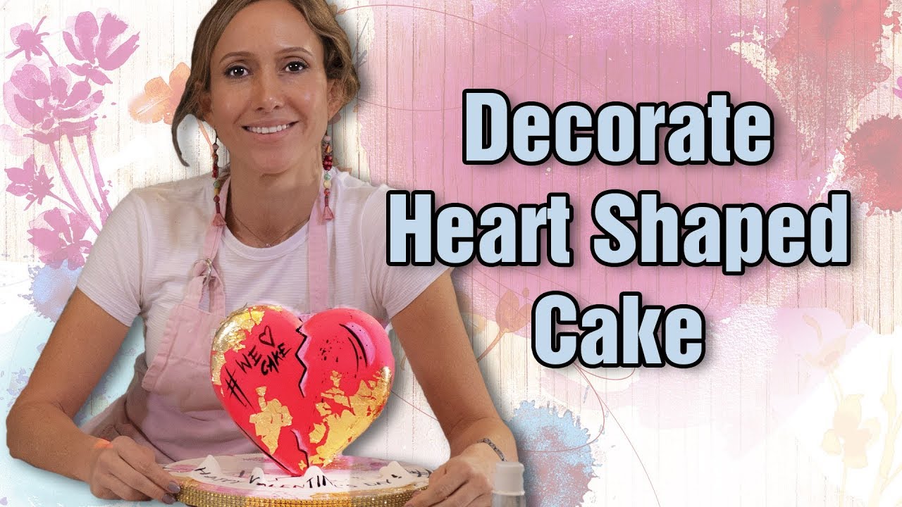 How To Decorate a 3D Gravity Defying Heart Shaped Cake | We Heart Cake