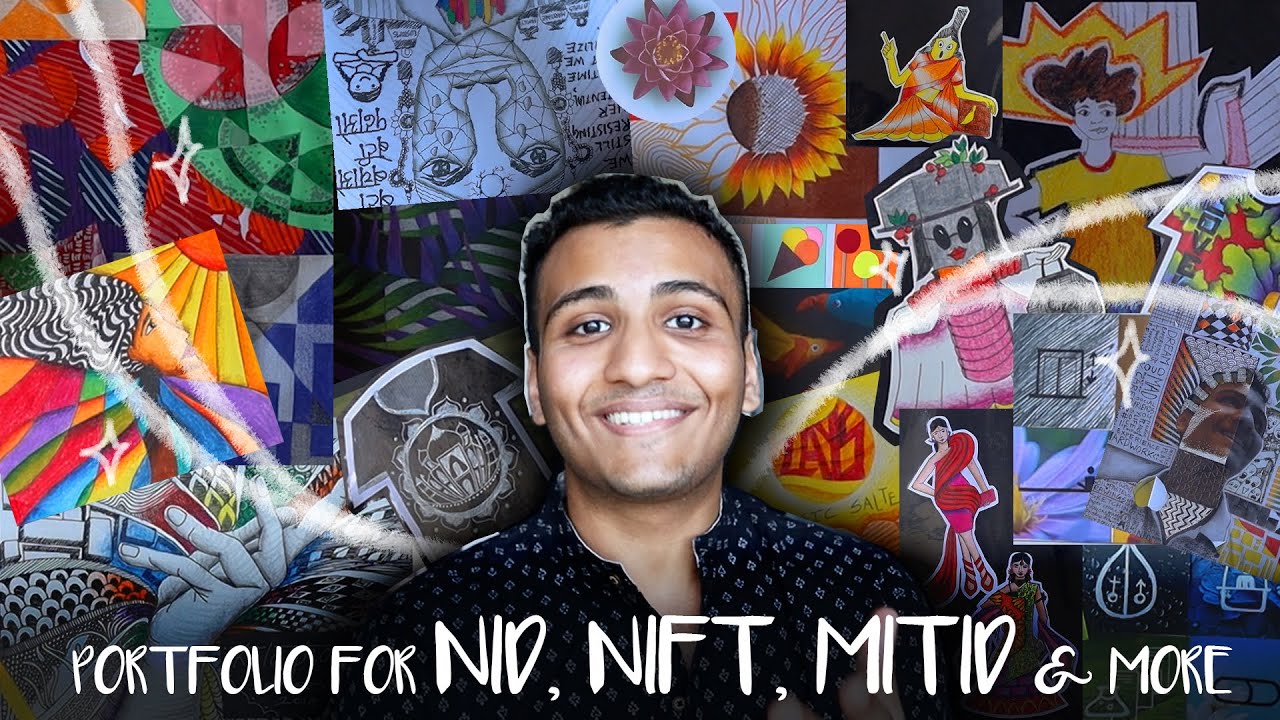 🌀 Revisiting my chaotic Design Entrance Portfolio made for NID, NIFT & other Design Colleges 🌀