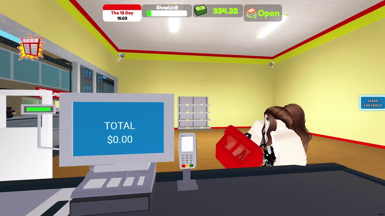 PLAYING SUPERMARKET SIMULATOR ON ROBLOX!!