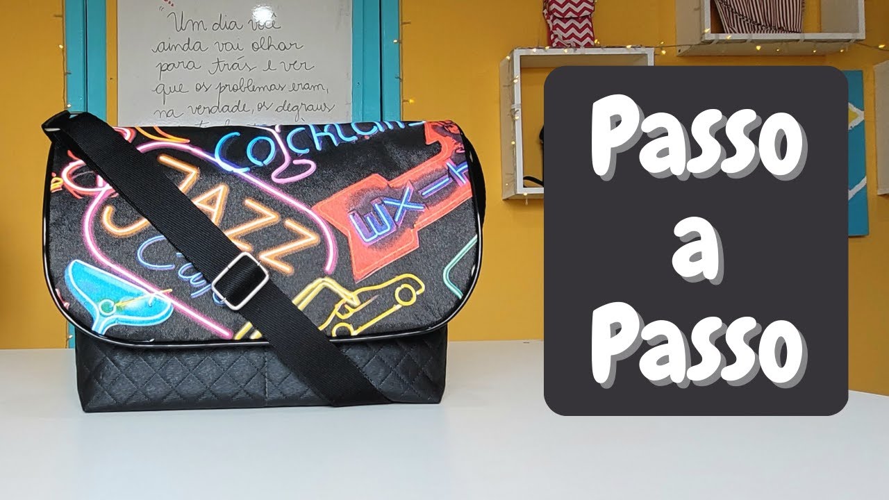 Como Fazer - Bolsa transversal com aba fácil - Passo a Passo #pricosturacriativa