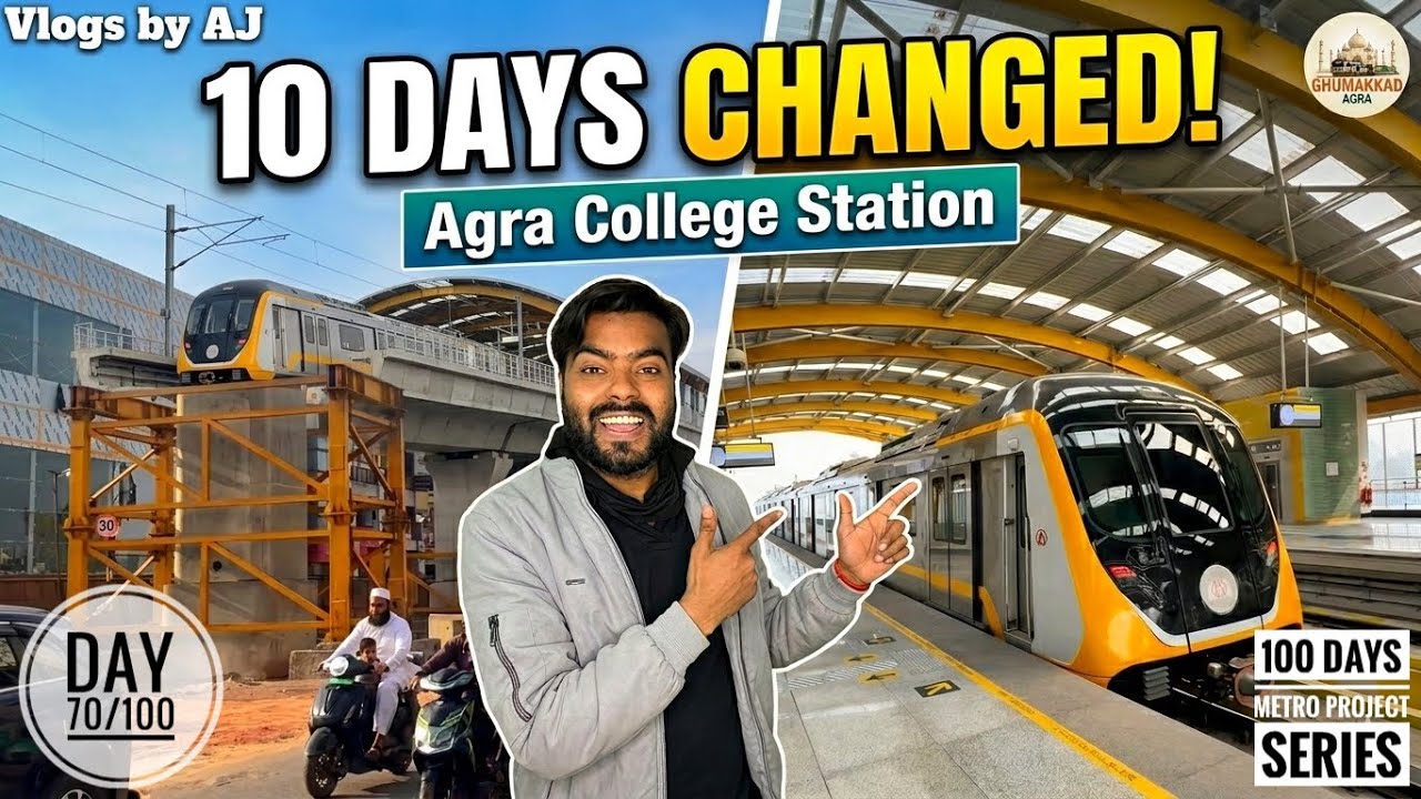 Agra Metro #70 MG Road To Agra College Metro Station  Route #ghumakkad_agra