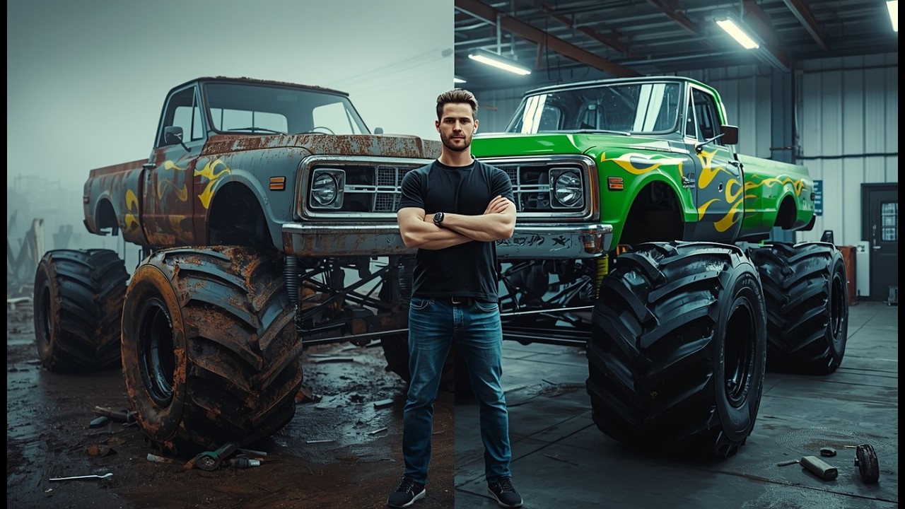 Abandoned Grave Digger Monster Truck Restoration —Full Monster Truck Rebuild from Rust to Glory-ASMR