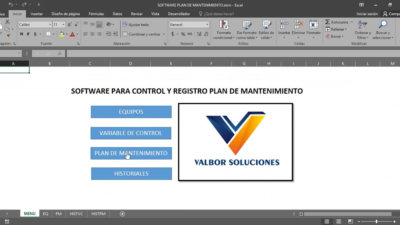 ✅ Macro Excel Para Plan de Mantenimiento 2026