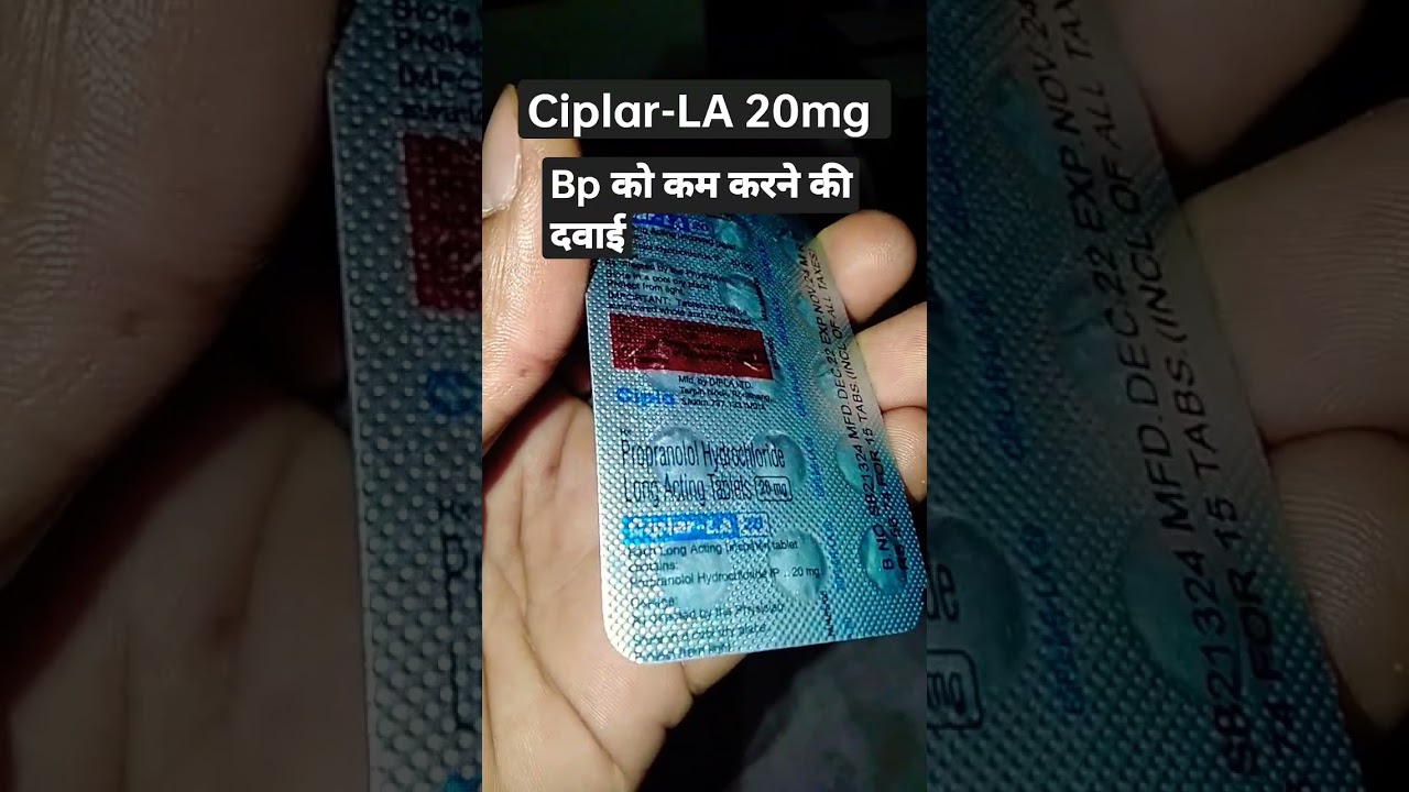 Ciplar - LA 20 mg Tablet uses in hindi ll Pharma Academy