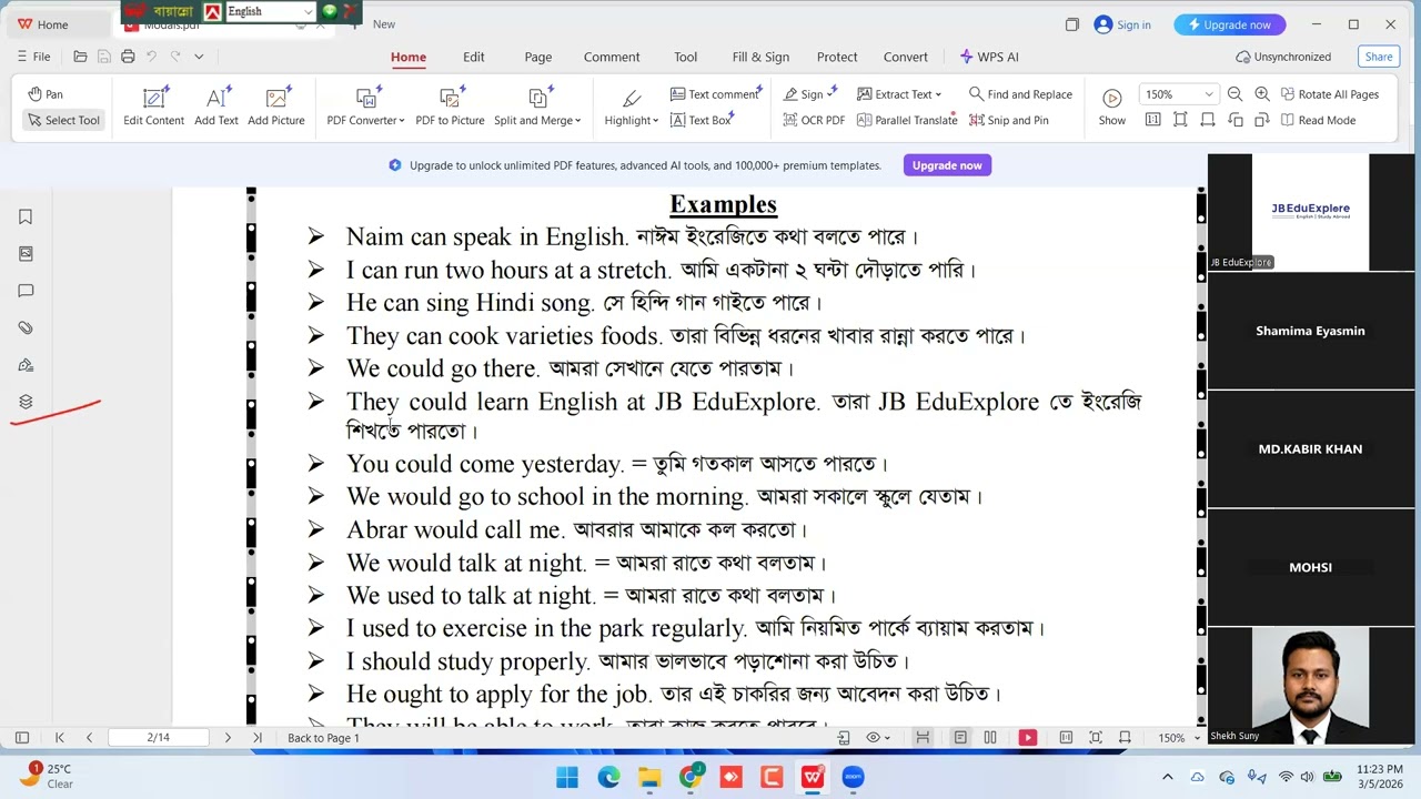 Spoken English - Batch -34  (Class- 15)