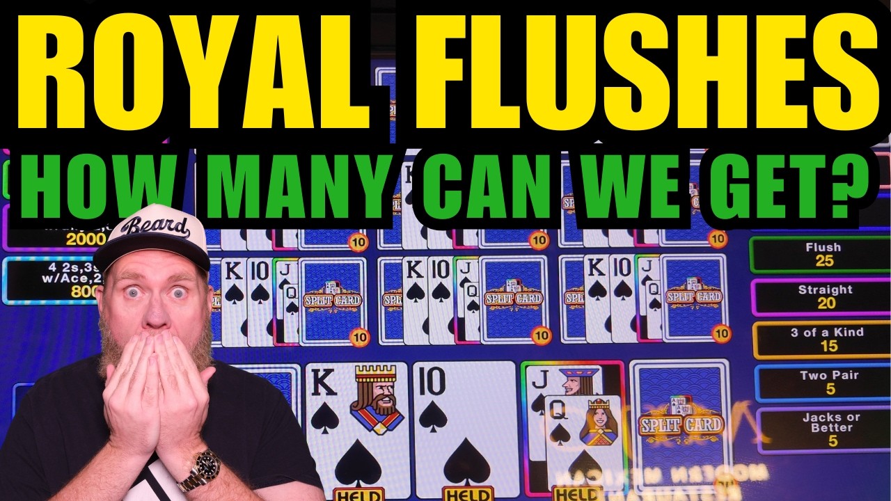 Beginners Luck at Split Card Poker - We can't stop hitting big hands!