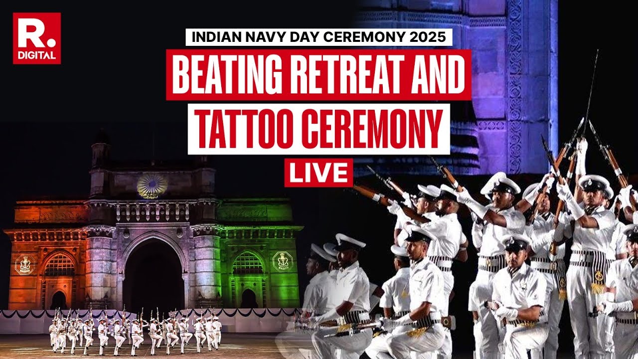 Indian Navy LIVE: Navy Hosts Beating Retreat & Tattoo Ceremony At Gateway Of India | Mumbai