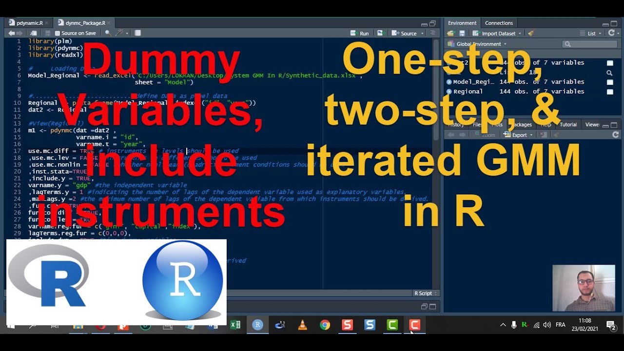 GMM estimation in R for One-step, two-step, and iterated GMM. and including dummy variables (pdynmc)