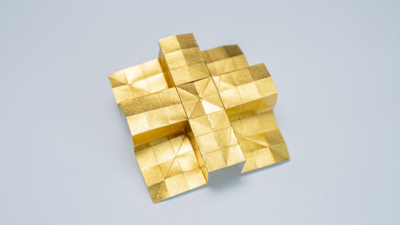 Geometric Origami Tutorial:  Embossed Cross  #geometry  #origami #kamioristudio