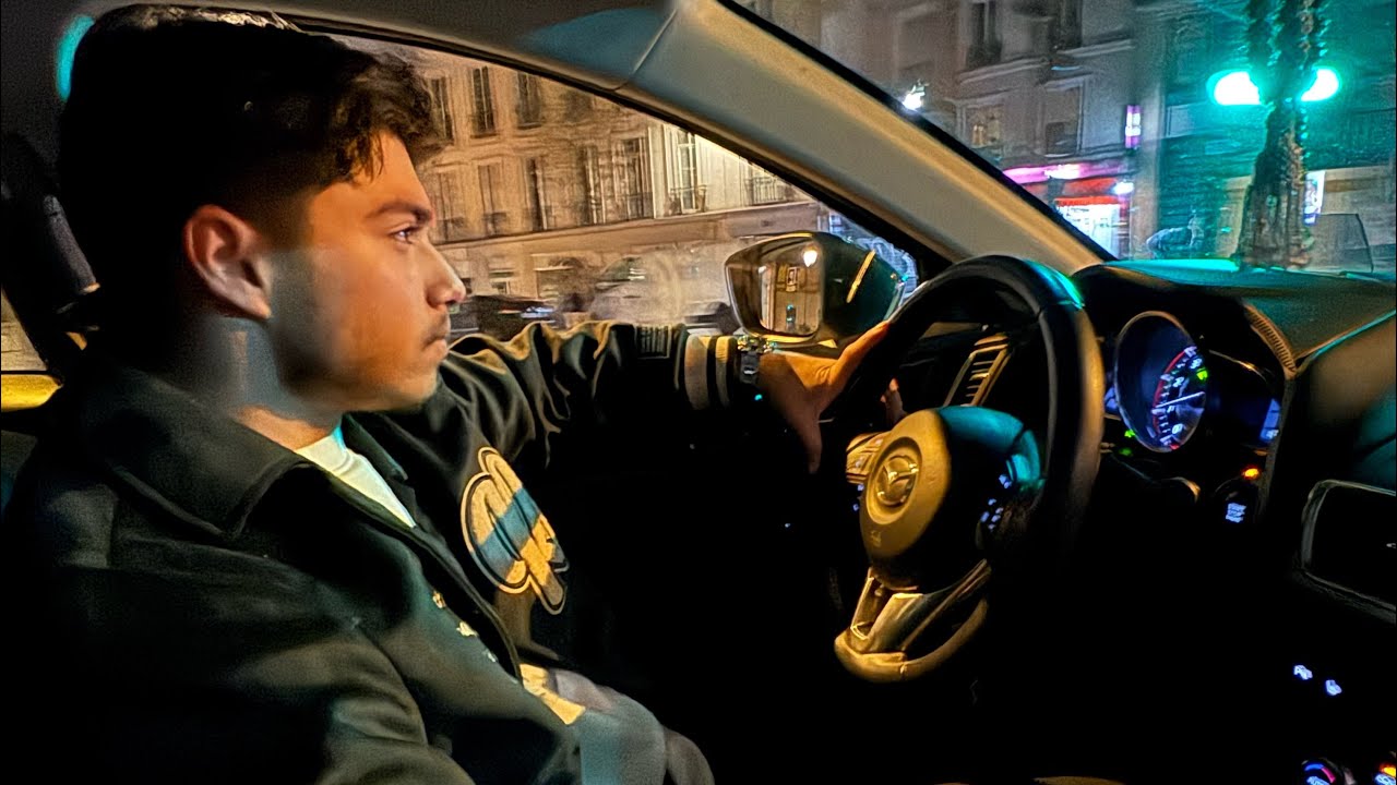 POV NIGHT DRIVE MAZDA 3 IN RENNES CITY