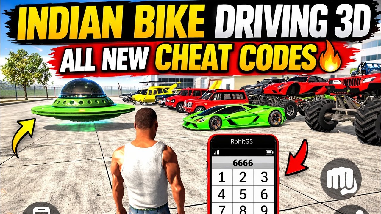 Indian Bike Driving 3D New Update All New Cheat Codes 😲