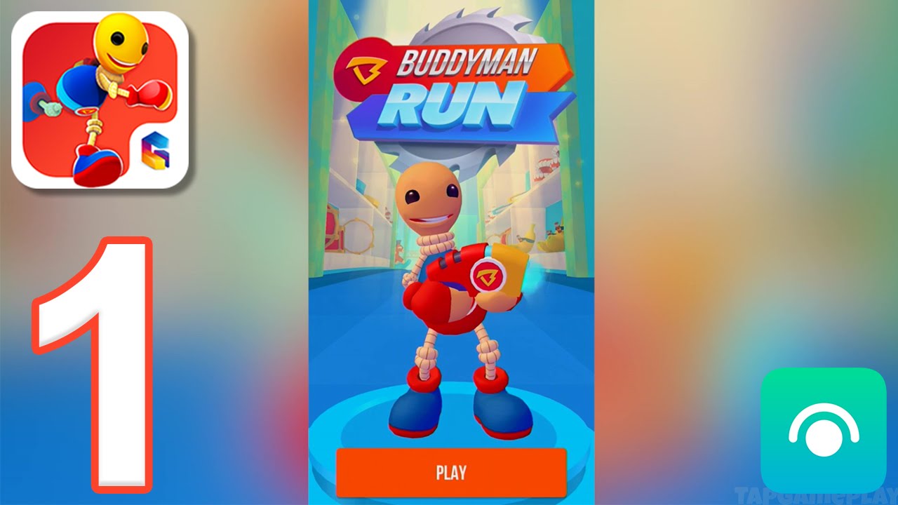 Buddyman Run - Gameplay Walkthrough Part 1 - Levels 1-7 (iOS)
