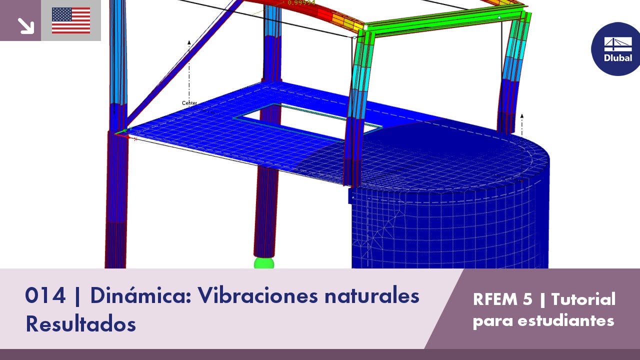 [EN] Tutorial de RFEM 5 para estudiantes | 014 Dinámica: Vibraciones naturales | Resultados
