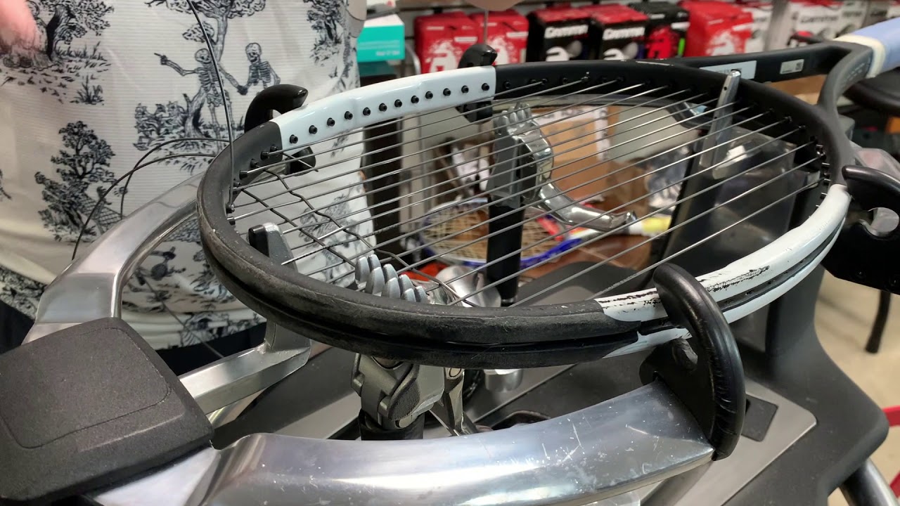 HOW TO STRING A TENNIS RACKET   PART 2 THE CROSSES