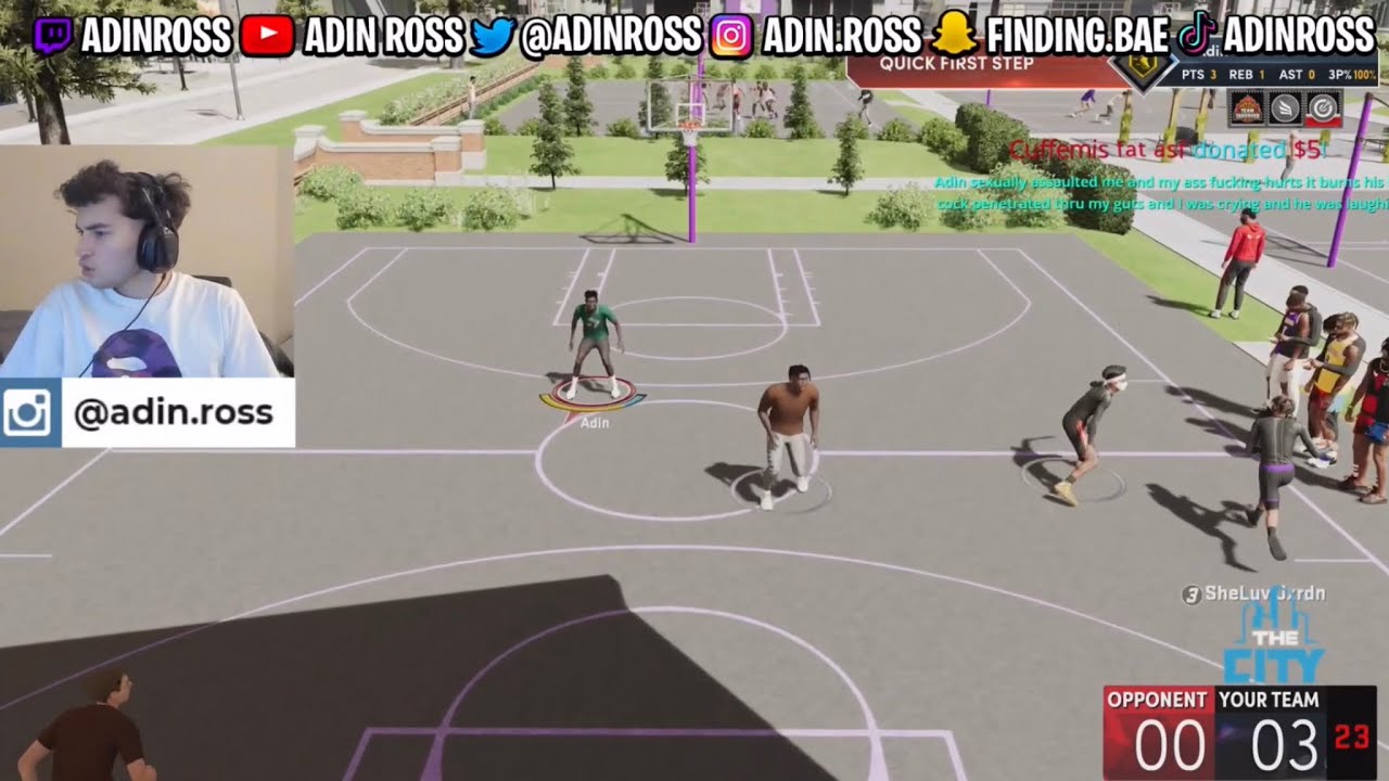 Adin being SUPER SUS to ImDavisss while playing NBA 2K21 Next Gen