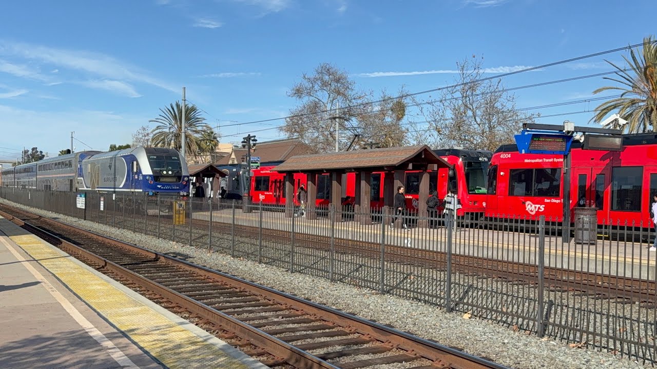 Filming the Pacific Surfliner, Coaster, and Trolley in San Diego, Part 2 (February 3, 2025)
