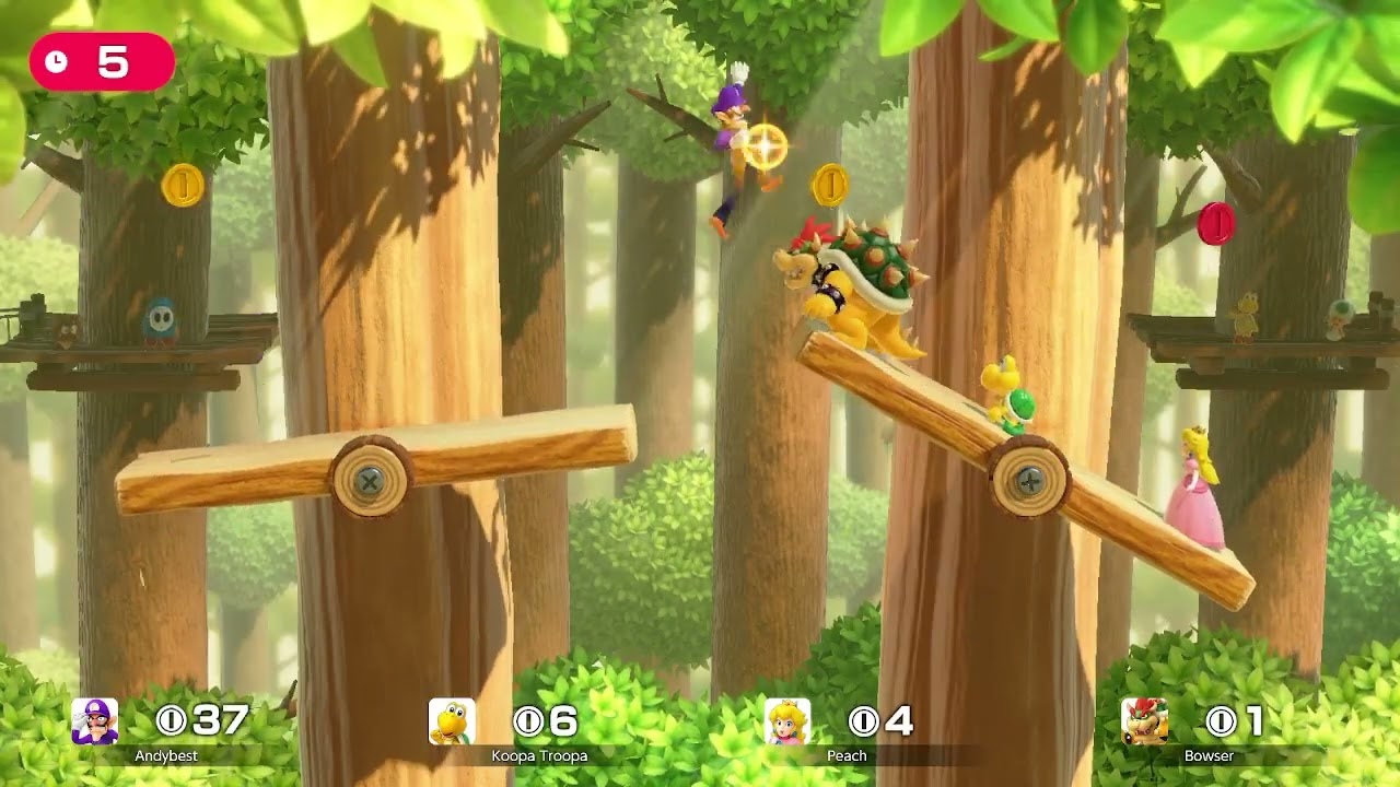 Super Mario Party Jamboree Treetop Treasure 46 coins new highscore