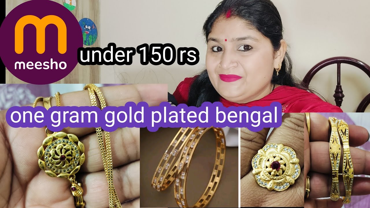 Messho hugs 💯 One gram gold plated bengal, ring and more much 💯new design..