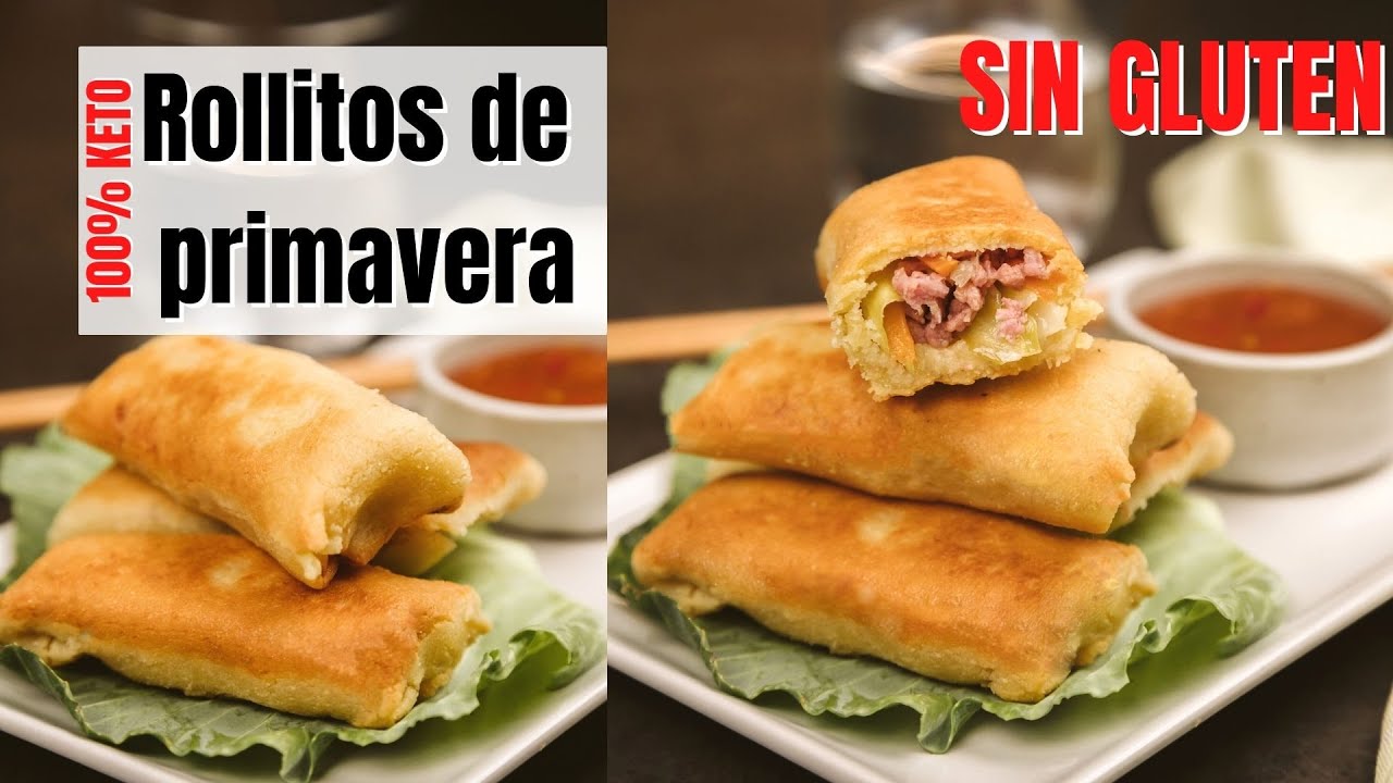 ROLLITOS DE PRIMAVERA KETO con masa casera