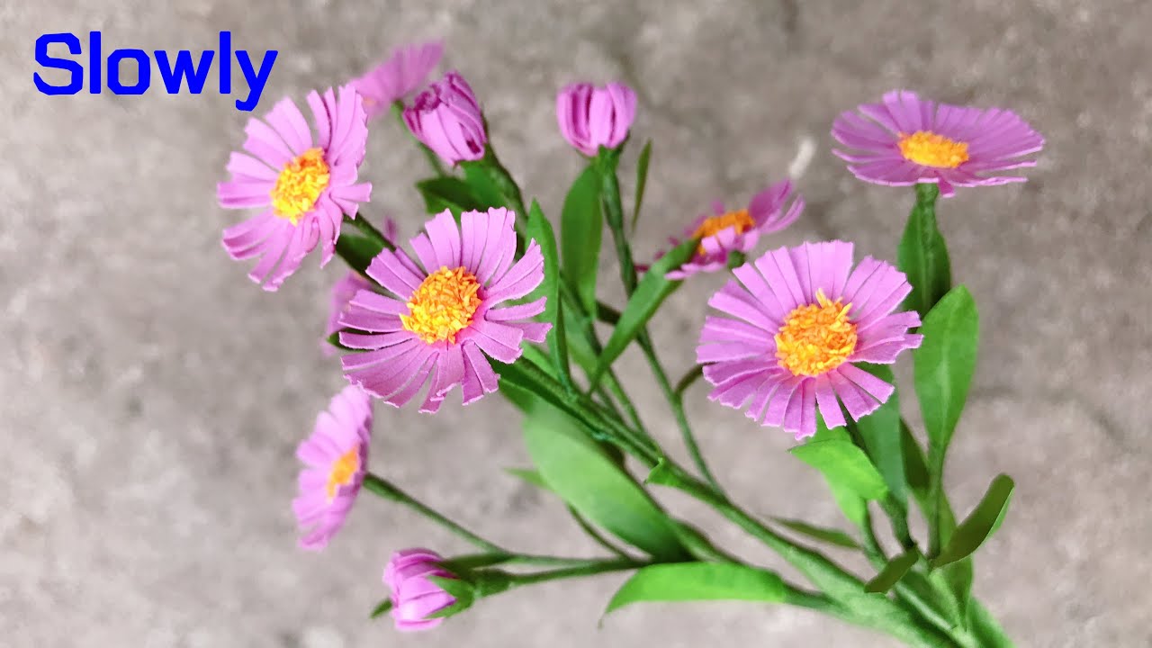 ABC TV | Как сделать бумажный цветок Астры Амелус с пуансоном (медленно) - Учебник по рукоделию