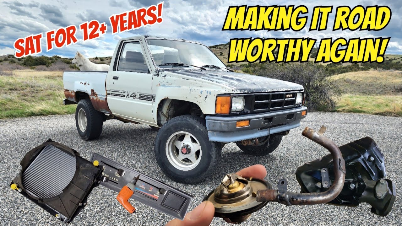 1985 Toyota Pickup 22r easy climate control fix, over heating issues, exhaust manifold leak, etc